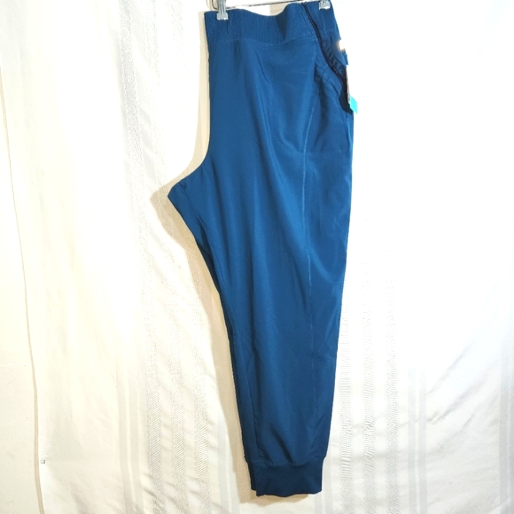 CHEROKEE PLUS SIZE INFINITY SCRUBS PANT MID RISE JOGGERS CARIBBEAN BLUE 3XL